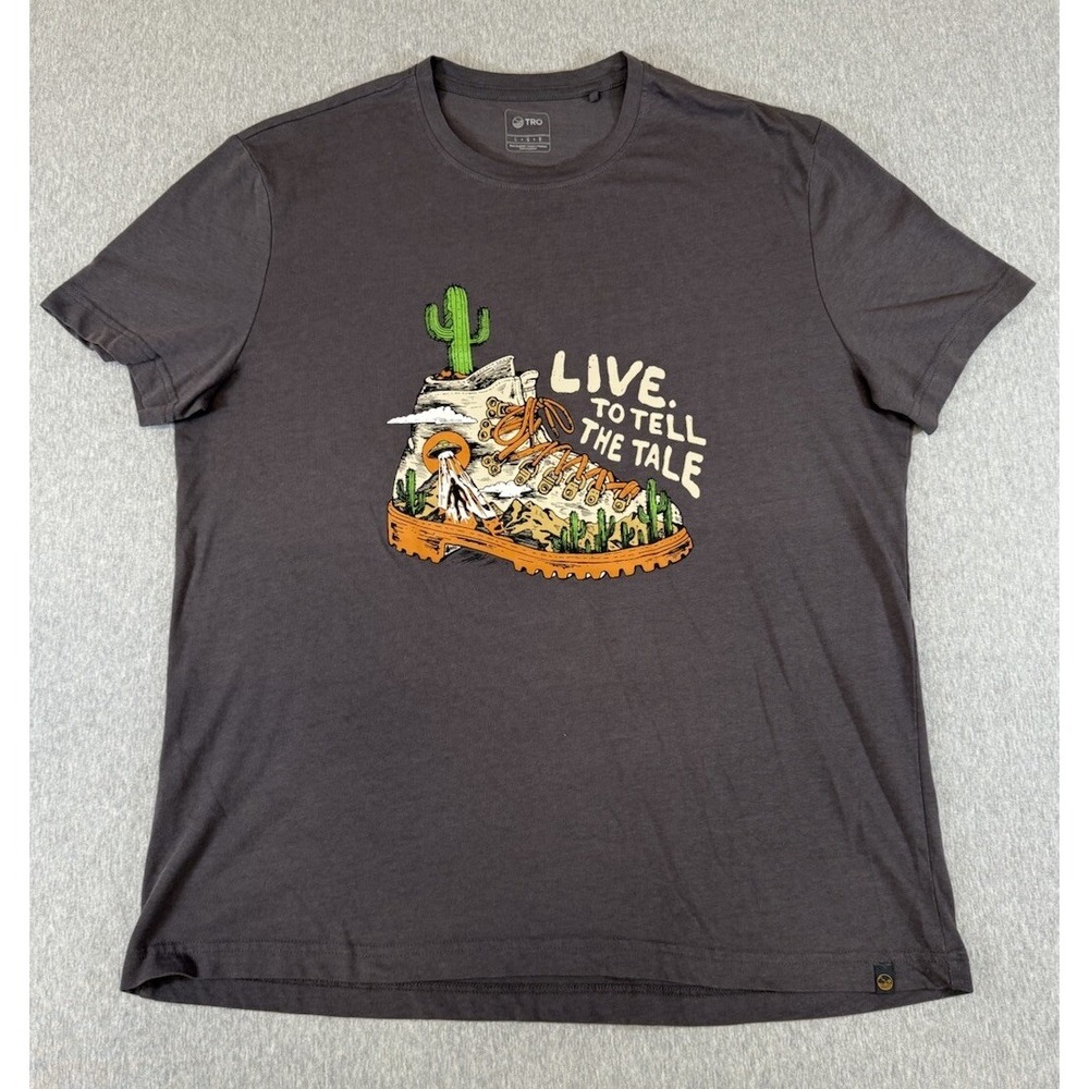 TRO Outdoor Hiking Short Sleeve Shirt  T-Shirt Large "Live. To Tell The Tale"